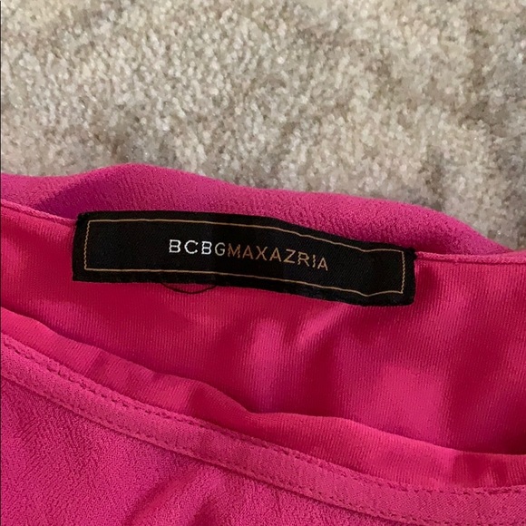 BCBG chiffon pink double layer flowy size M - Picture 3 of 5